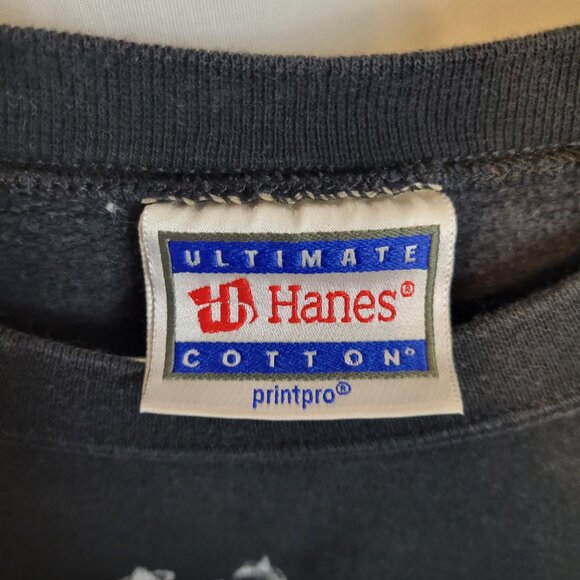 Merry Trekmas Star Trek Christmas Sweatshirt S 34-36 Black Starfleet Hanes Pro - Picture 7 of 8